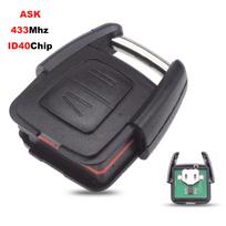 jingyuqin 2 mygtukų nuotolinio valdymo automobilio raktas su ID40 čipu, skirtas Vauxhall Opel Astra Vectra Zafira ASK 433,92MHz DELPHI 1998-2005 complet key popžvaigždė spalva