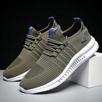 Didelio dydžio 47 sportbačiai vyrams, lengvi, kvėpuojantys, bėgimo, ėjimo, vyriški batai su raišteliais, suaugusiųjų sportbačiai „Zapatillas De Deporte“ 39 armijos žalia spalva