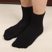 Kojinės su pirštais, vyriškos mados, prakaitą sugeriančios, kvėpuojančios, vyriškos, prakaitą sugeriančios, patogios, medvilninės, elastingos, sportinės, verslo kojinės juoda