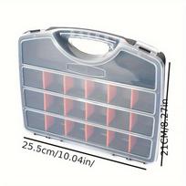 1pc Durable Waterproof Plastic Storage Box with Drawer, Multi-Compartment Organizer for Screws and Hardware, Portable Snap Closure Parts Container