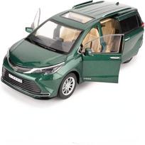 1/24 Toyota Sienna Automobilio Modelis, Atitraukiamas Lieto Metalo Žaislinis Automobilis su Garsais ir Šviesomis Vaikams Berniukams Mergaitėms ir Suaugusiems, Dovana 1/24-Size: 21.5*10*7.6cm žalia