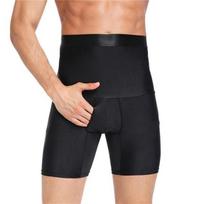 Vyriškos kelnaitės Bokserinės kelnaitės Tvirtai lieknėjantis aukštu juosmeniu treniruoklis Body Contour Body Shaper Compression Slim Fit apatinis trikotažas 2XL juoda