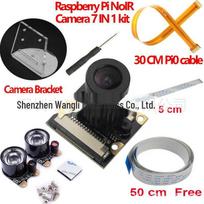 Raspberry Pi Infraraudonųjų spindulių kameros rinkinys: 7-in-1 Naktinio matymo NoIR su reguliuojamu fokusavimu, Suderinamas su Zero W, 3B, 4B Spot