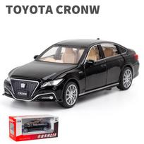 1/32 mastelio Toyota Crown Diecast automobilio modelio žaislas, ištraukiama žaislinė transporto priemonė su garsu ir šviesa vaikams, mažiems berniukams, mergaitėms, dovanų kolekcija 1/32-Size:15.5*6.3*4.5cm juoda