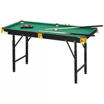 Sulankstomas biliardo stalas 140 x 60 x 55-75 cm su priedais