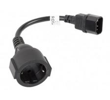 Lanberg | IEC 320 C14 to Schuko Adapter Cable for UPS | CA-C14E-10CC-0018-BK
