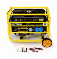 Vienfazis benzininis elektros generatorius Kraft&Dele KD125, 4,4 KVA, , MAX 3,8 kW, 230 V, 12 V