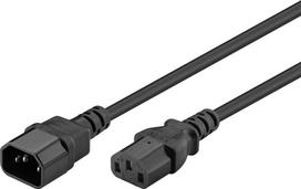 IEC C13 - C14 Goobay maitinimo kabelis juodas 3,5m