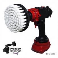Profesionalus valymo šepetys Premium Drill Brush - ypač minkštas, baltas, 13 cm