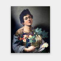 Drobė Berniukas su vaisių krepšiu Caravaggio