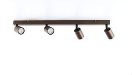 Kryptinis šviestuvas TK LIGHTING TOP BROWN 4, 4 x GU10 max 10W