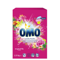 Universalūs skalbimo milteliai OMO TROPICAL LILY & ROSE, 2.25 kg