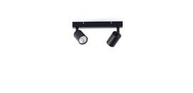 Kryptinis šviestuvas TK LIGHTING TOP BLACK 2, 2 x GU10 max 10W