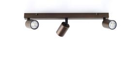Kryptinis šviestuvas TK LIGHTING TOP BROWN 3, 3 x GU10 max 10W