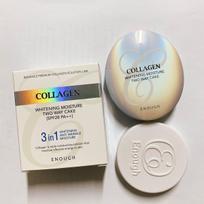 ENOUGH Collagen Whitening Moisture Two Way Cake 13g+ refill #13 Light Beige + RANDOM GIFT