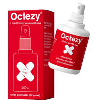 OCTEZY, 1 mg/20 mg/g, odos purškalas (tirpalas), 100 ml 