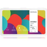 NEONAIL Flexi Tips Invisible Priklijuojami nagai tipas 02 Clear Square 300 vnt.