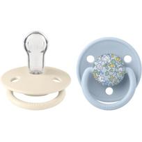 BIBS x Liberty De Lux One Size čiulptukas Ivory/ Baby Blue 2 vnt.