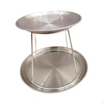 2 pakopų jūrų gėrybių vitrina Nerūdijančio plieno užkandžių lėkštės laikiklis renginiams Shallow dish