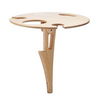 Nešiojamas lauke sulankstomas medinis vyno stalo vyno taurės laikiklis paplūdimio piknikui Wooden wine table
