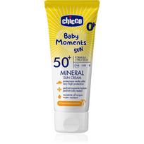 Chicco Baby Moments Sun Mineral apsaugos nuo saulės kremas vaikams SPF 50+ 0 m+ 75 ml