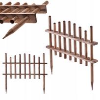 KADAX Medinė Sodo Tvorelė Palisadas Sodo Kraštinė 60x35cm Pušies Mediena 35 cm