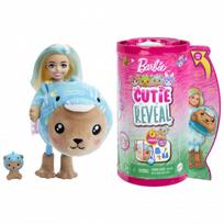 BARBIE Čelsės „Cutie Reveal" rinkinys, minkštutėlių kostiumų serija - meškutis + delfinas