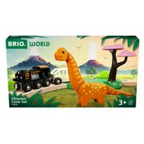BRIO WORLD Žiedinė dinozaurų trasa