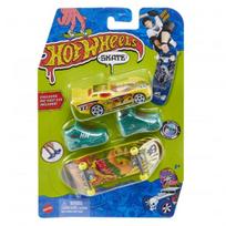 HOT WHEELS Pirštų riedlentės su batais ir automodeliuko rinkinys