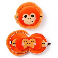 RELAXEAZZZ Kelioninė pagalvėlė ir akių kaukė „Orangutanas“