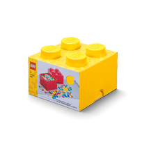 LEGO Kaladėlės formos dėžutė su 4 kištukais, Geltona
