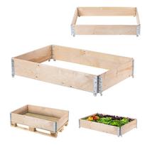 KADAX Medinė paletės prailginimo dėžė Konteineris ant paletės Gėlynas Žolinis sodas 60 x 80 cm