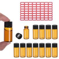 10 ml rudo stiklo buteliukai su dangteliu 49 vnt.