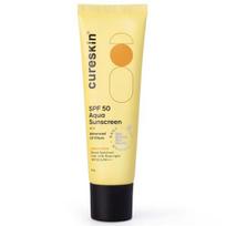 Cureskin SPF 50 Aqua Apsauginis kremas nuo saulės su pažangiais UV filtrais | Plačios spektro apsauga nuo saulės, UVA, UVB, mėlynos šviesos apsauga, SPF 50 & PA+++, 50 g (Pakuotėje 1 vnt)