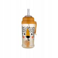 Neišsipilanti gertuvė su šiaudeliu Canpol Babies BabiesBoo cheetah, 270 ml