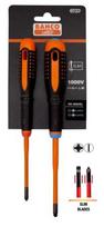 Izoliuotų atsuktuvų rinkinys ERGO™ Combi slim 2 vnt - SL5/PZ1; SL6/PZ2 - 1000V VDE