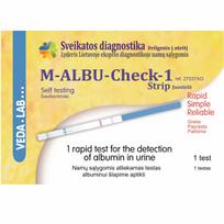 M-ALBU-CHECK, testas inkstų nepakankamumo (albuminas šlapime) nustatymui 