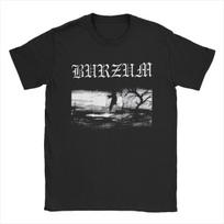 Laisvalaikio Burzum marškinėliai vyrams Apvalus kaklas Medvilniniai marškinėliai Trumpomis rankovėmis Grafiniai drabužiai S juoda