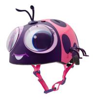 Vaikiškas dviratininko šalmas C-Preme Googly Lady Bug, rožinis, 48-52 cm