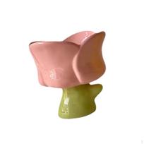 Keramikinės sundaus taurės ledams ir pieno kokteiliams 250ml Desertinės dubenėlės Pink Tulip Cup