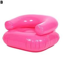Pripučiama kėdė vienvietė PVC skaidri pripučiama kėdė balkonui pūčiama sofa paplūdimiui miegamajam F6J7 Pink-Child