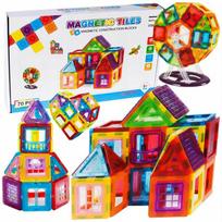 3D magnetinės kaladėlės 70 el skirtos vaikams rinkinys Click4Toys įvairiaspalvės