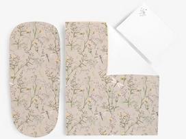 KikkaBoo Secret garden Beige pataliukai į vežimėlio lopšį 6 dalių