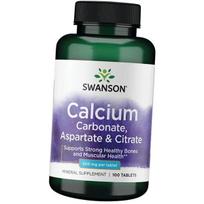 Kalcis, Kalcio karbonato aspartatas ir citratas 500, Swanson 100 tablečių (36280118) 100tab