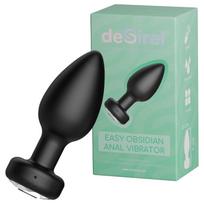 Desirel Easy Obsidian - belaidis analinis vibratorius (juodas)