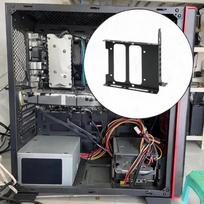 3,5 colio kietojo disko laikiklis Dvigubas SSD tvirtinimo laikiklis Tvirtas metalas Lengvas montavimas PC kompiuteriui juoda