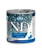 FARMINA N&D Oceean Dog Puppy Menkė, moliūgas 285 g Menkė ir moliūgas šuniukams