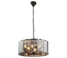 Endon 61294 - Sietynas, kabinamas ant grandinės CLOONEY 8xE14/40W/230V juoda/dūminis