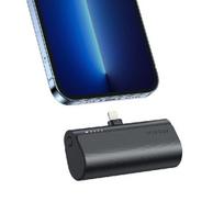 Atsarginis maitinimo šaltinis ("Power Bank") „Veger“ nešiojama įkroviklis „Veger PlugOn“ (W0556P) PD QC3.0 3A 20W 5000 mAh su integruota jungtimi, juodas