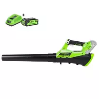 Lapų pūstuvas Greenworks G40ABK4, 40V (su 4Ah akumuliatoriumi ir įkrovikliu)